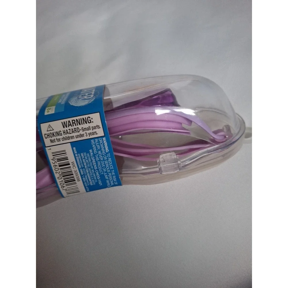 Water Sun & Fun Youth Swim Goggles with Case Silicone Swim Goggles Purple Age 8+